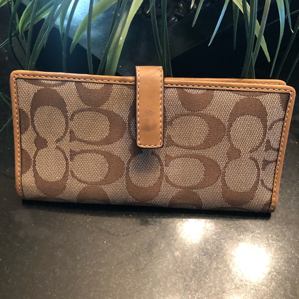 Coach checkbook wallet